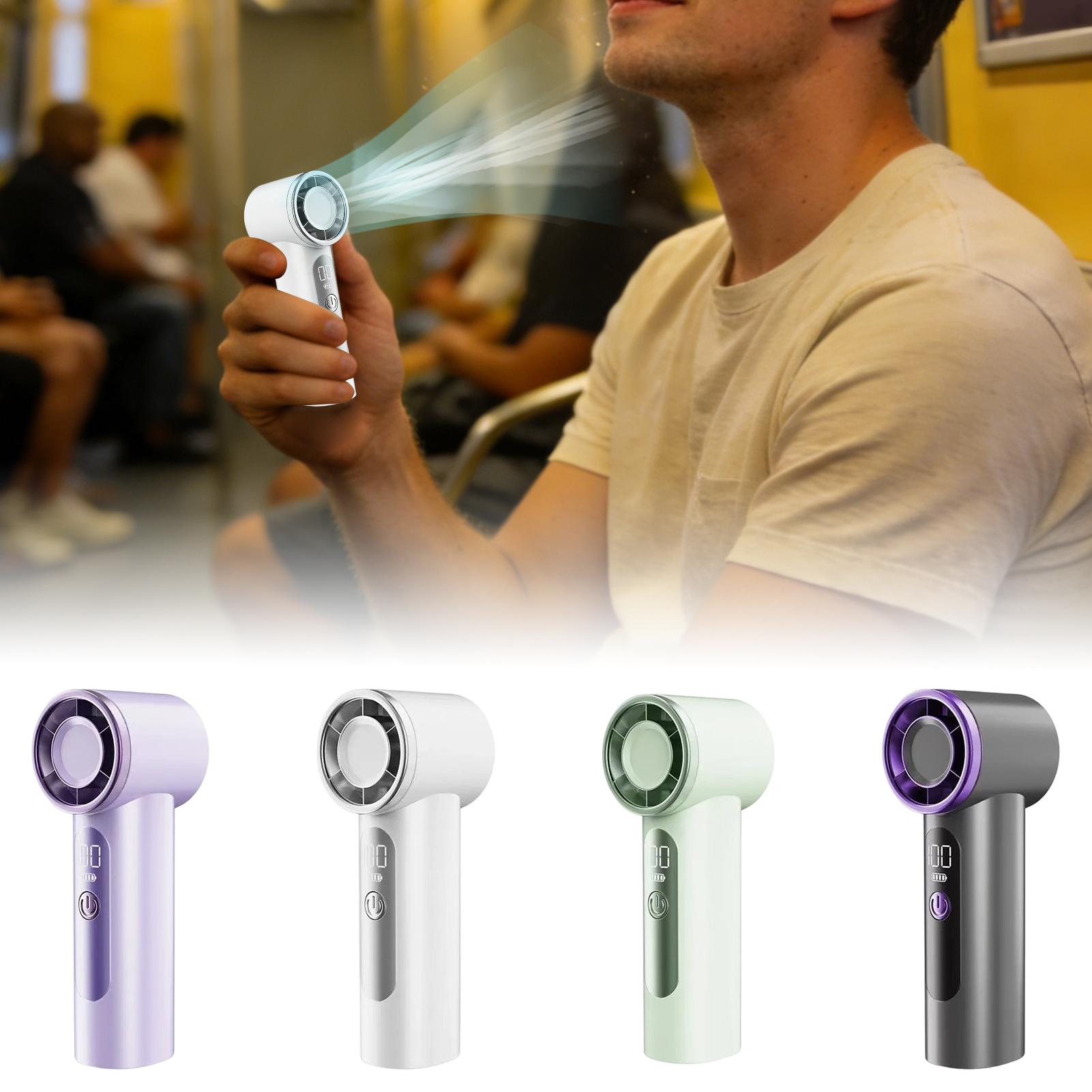 Usb Desk Fan - USB-Aufladbarer Mini-Handventilator Tragbares Leises Kühlgerät für