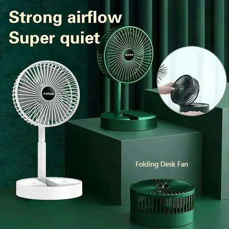 Usb Desk Fan - Desktop-Ventilator mit Ladefunktion, langlebiger, faltbarer USB-Mini-Ventilator,