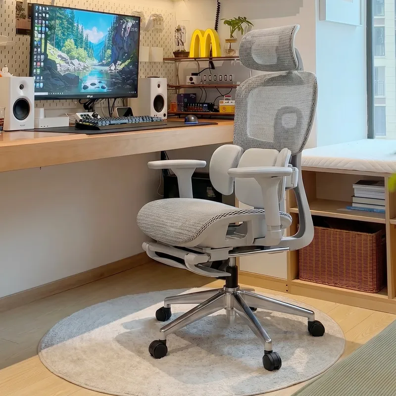 Home Office Desk - Ergonomischer Bürostuhl mit Lendenwirbelstütze, verstellbarer Computer-Schreibtischstuhl
