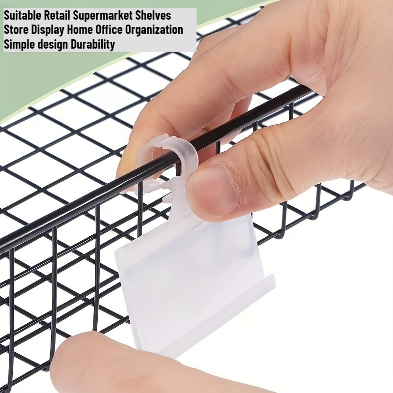 Home Office Marketing - 100 PVC-Schnappverschluss-Preisschildclips für Einzelhandel, Supermarktregale, Ladendisplays,