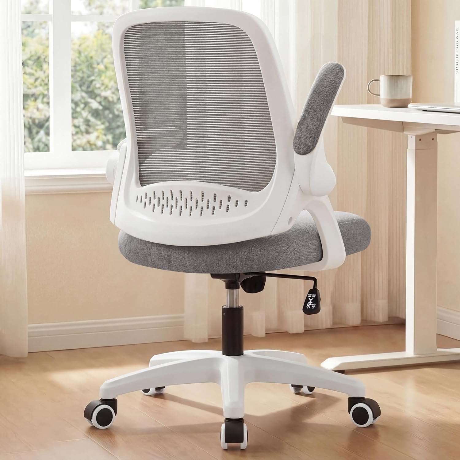 Home Office Desk - Ergonomischer Bürostuhl mit Netzrücken, Lendenwirbelstütze, verstellbarer