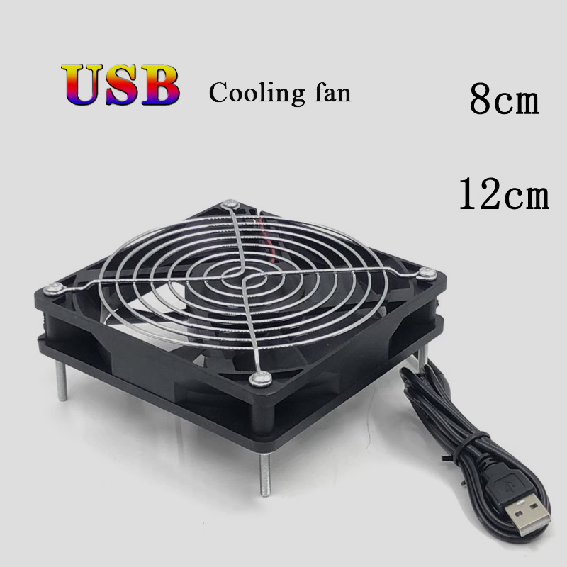 Usb Desk Fan - 8/12 cm 12 V USB-betriebener Computer-PC-Gehäuselüfter
