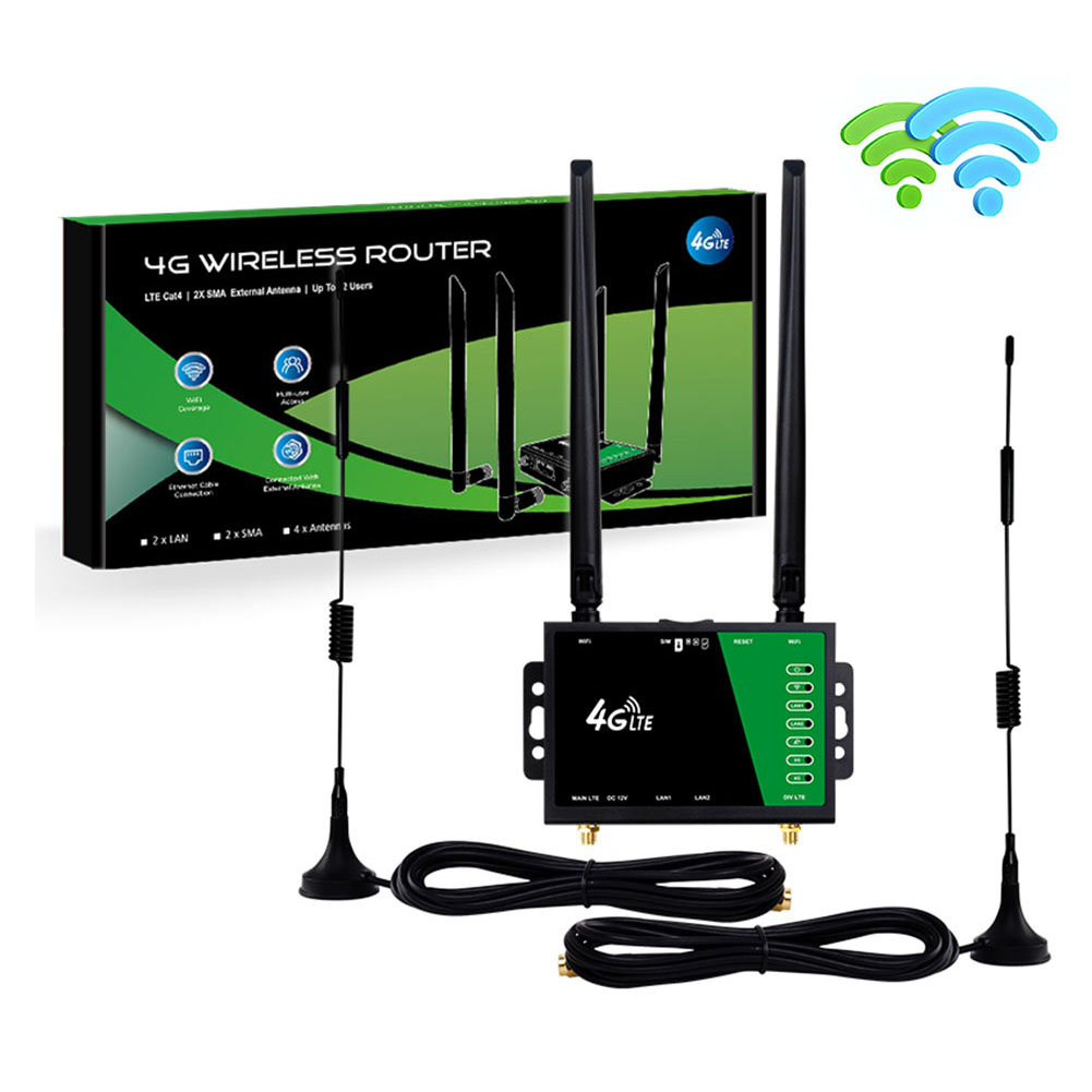 Home Office Xp - WLAN-Router mit SIM-Kartensteckplatz, 4 Antennen, 4G