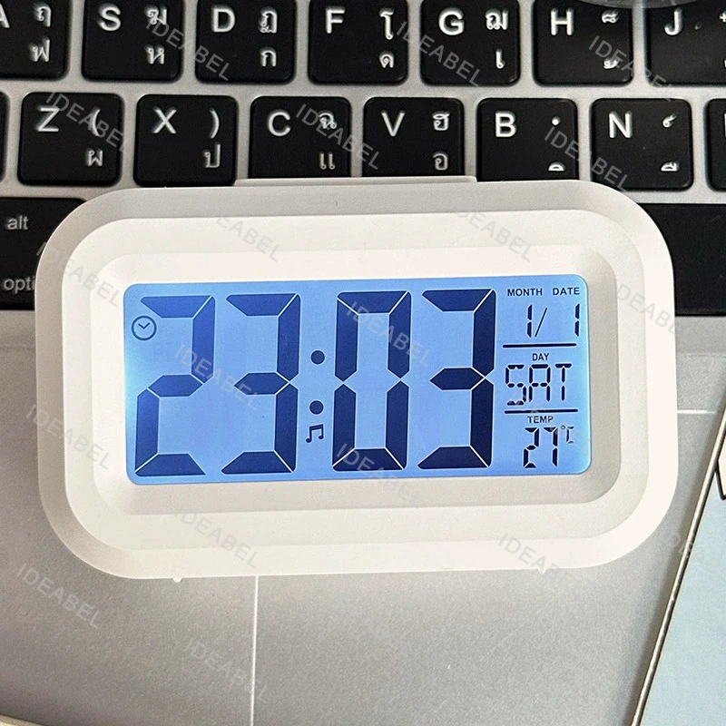 Led Desk Clock - LED-Digitalwecker mit Hintergrundbeleuchtung, Schlummerfunktion, Datums- und