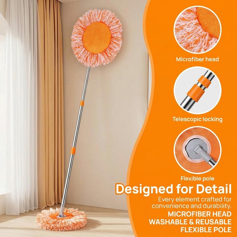 Home Office Head - Nasser Sonnenblumen-Mopp mit flexiblem, drehbarem Kopf,
