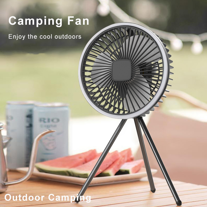 Usb Desk Fan - Tragbarer Campingventilator, 10000 mAh, 5000 mAh,