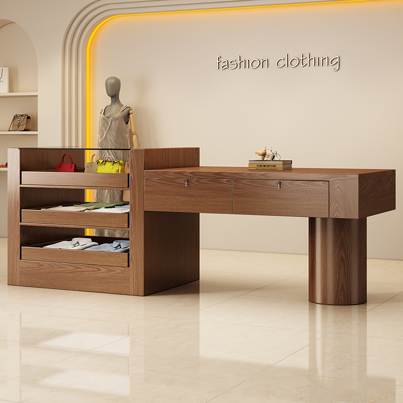 Home Office Tienda - Moderne Empfangstheken aus Holz, Design, Theke,
