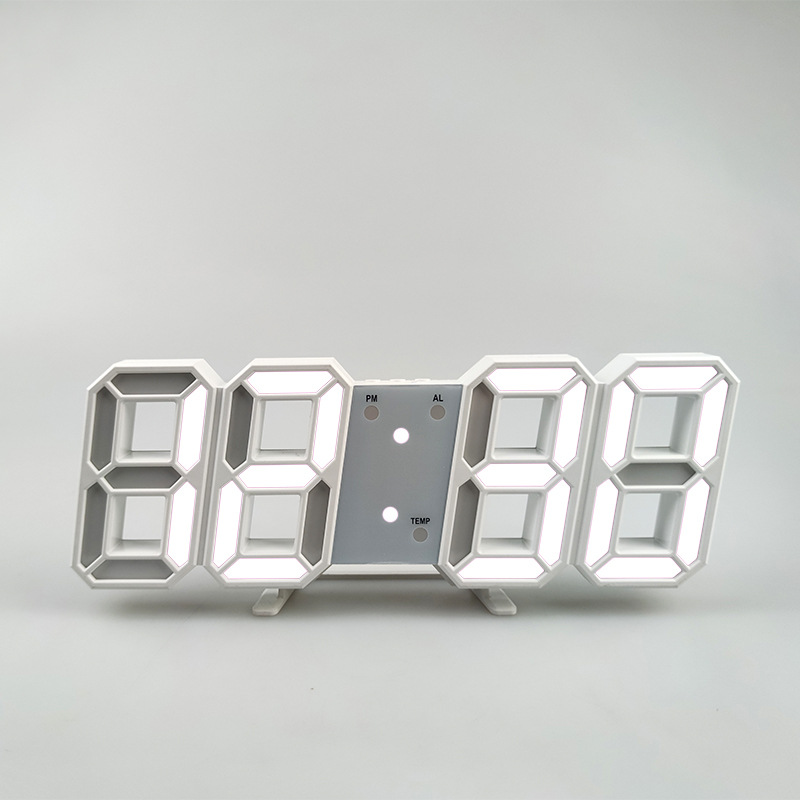 Led Desk Clock - 3D-Digitalwecker, Wand-LED-Uhr, Schreibtischwecker mit Temperatur für