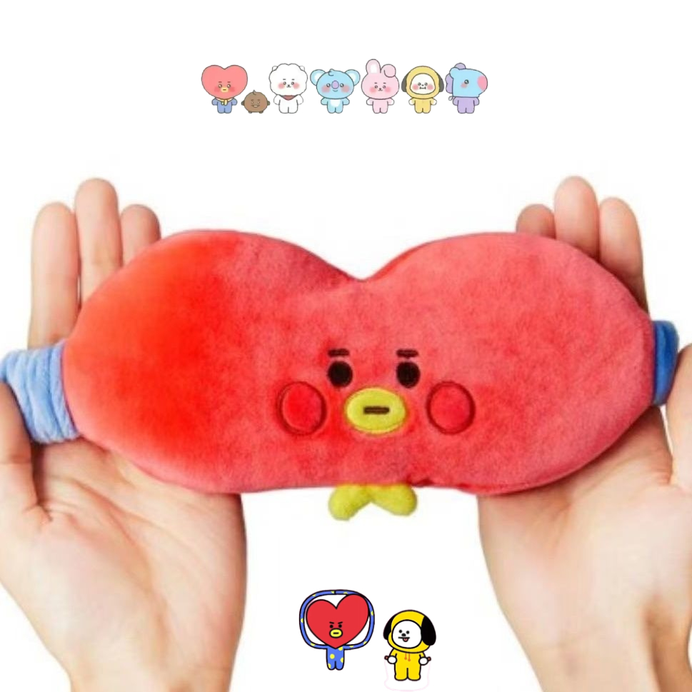 Home Office Setup Ideas - BT21 Cartoon Niedliche Plüsch-Augenmaske Kawaii Unisex