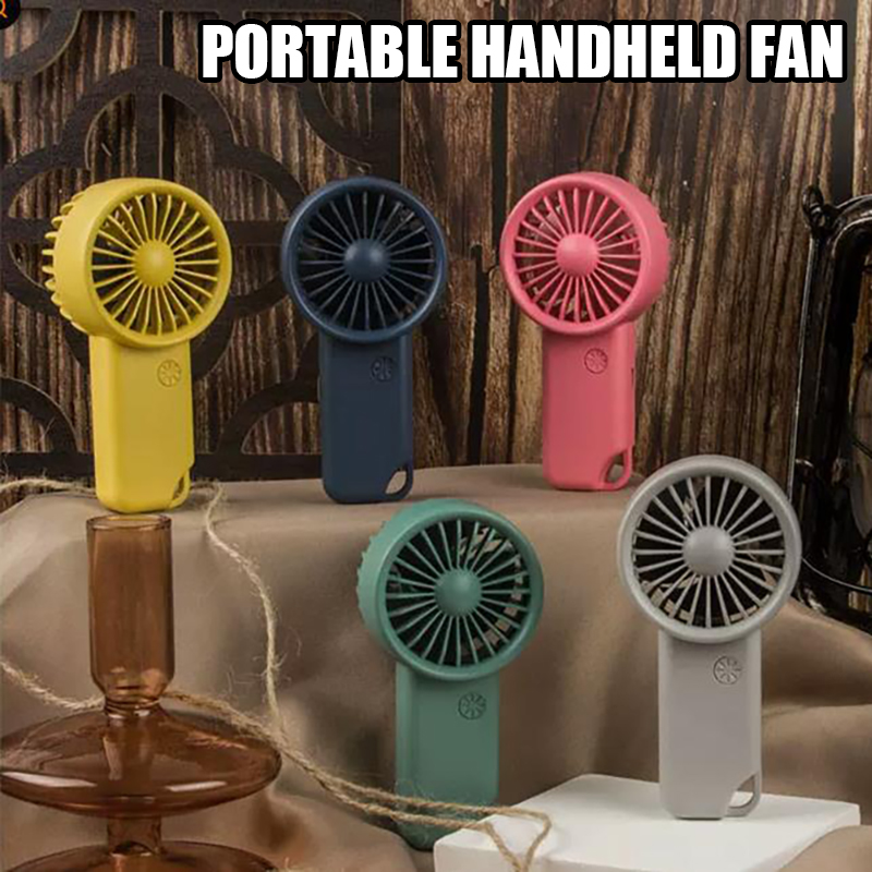 Usb Desk Fan - Tragbarer Handventilator, USB-wiederaufladbarer Mini-Ventilator mit Digitalanzeige