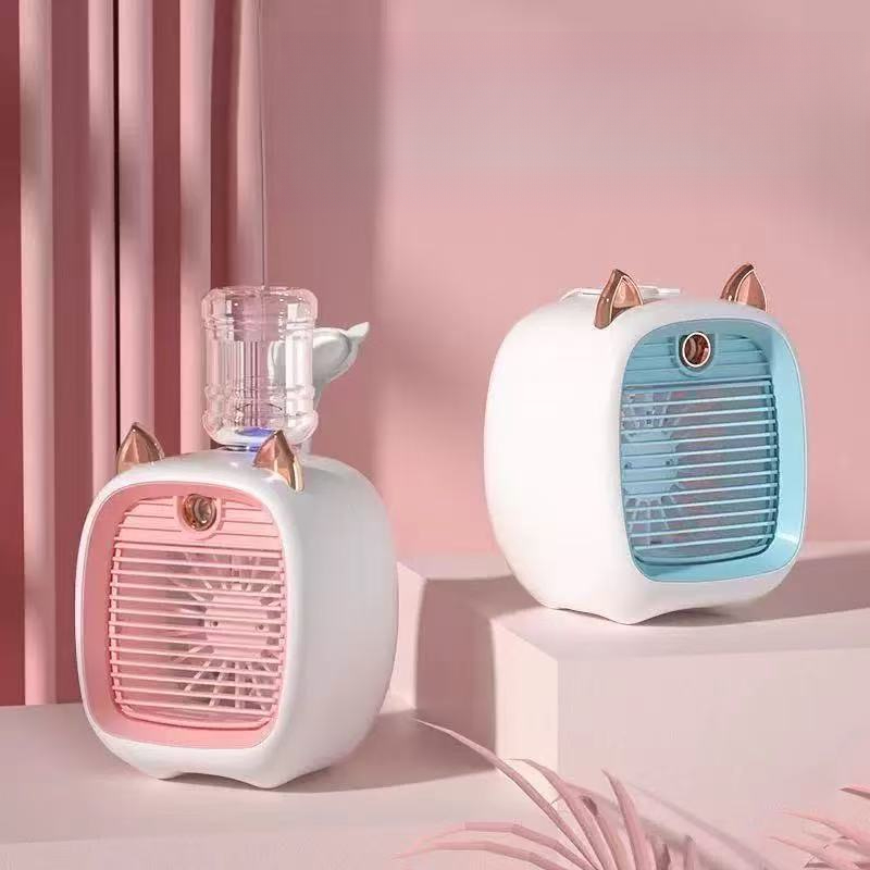 Usb Desk Fan - Tragbarer Mini-Klimaanlagenventilator, elektrischer Ventilator, Büro-Schreibtisch-Zerstäuber, 1200