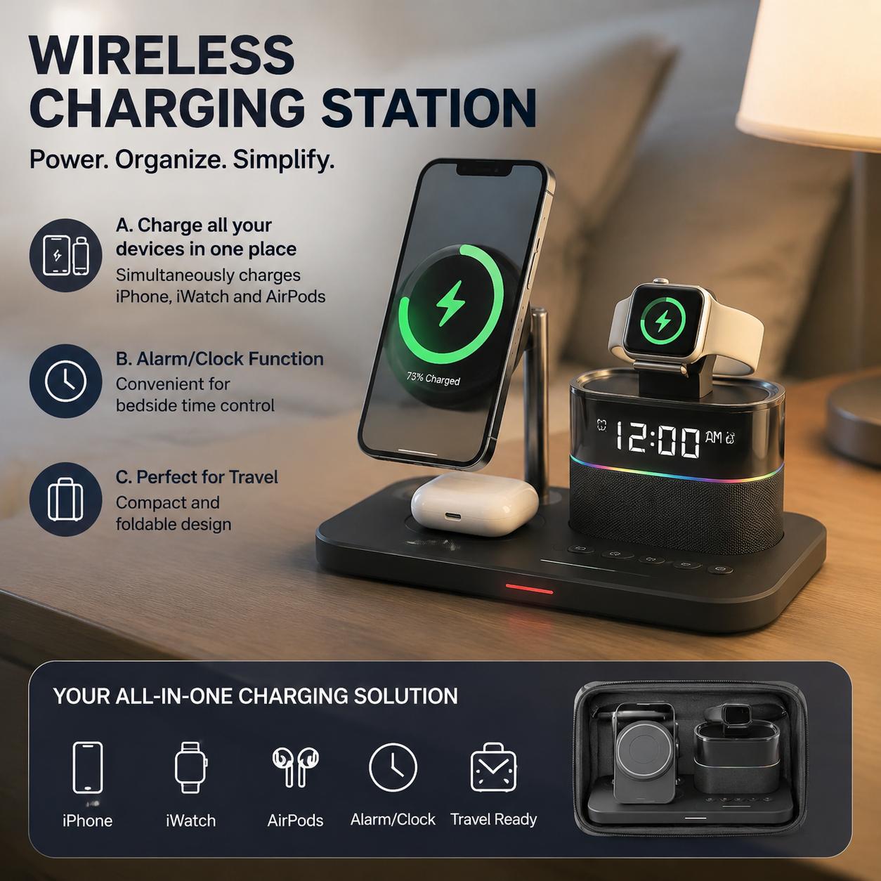 Desk Charging Station - Magnetische kabellose Ladestation für die Phone-Serien