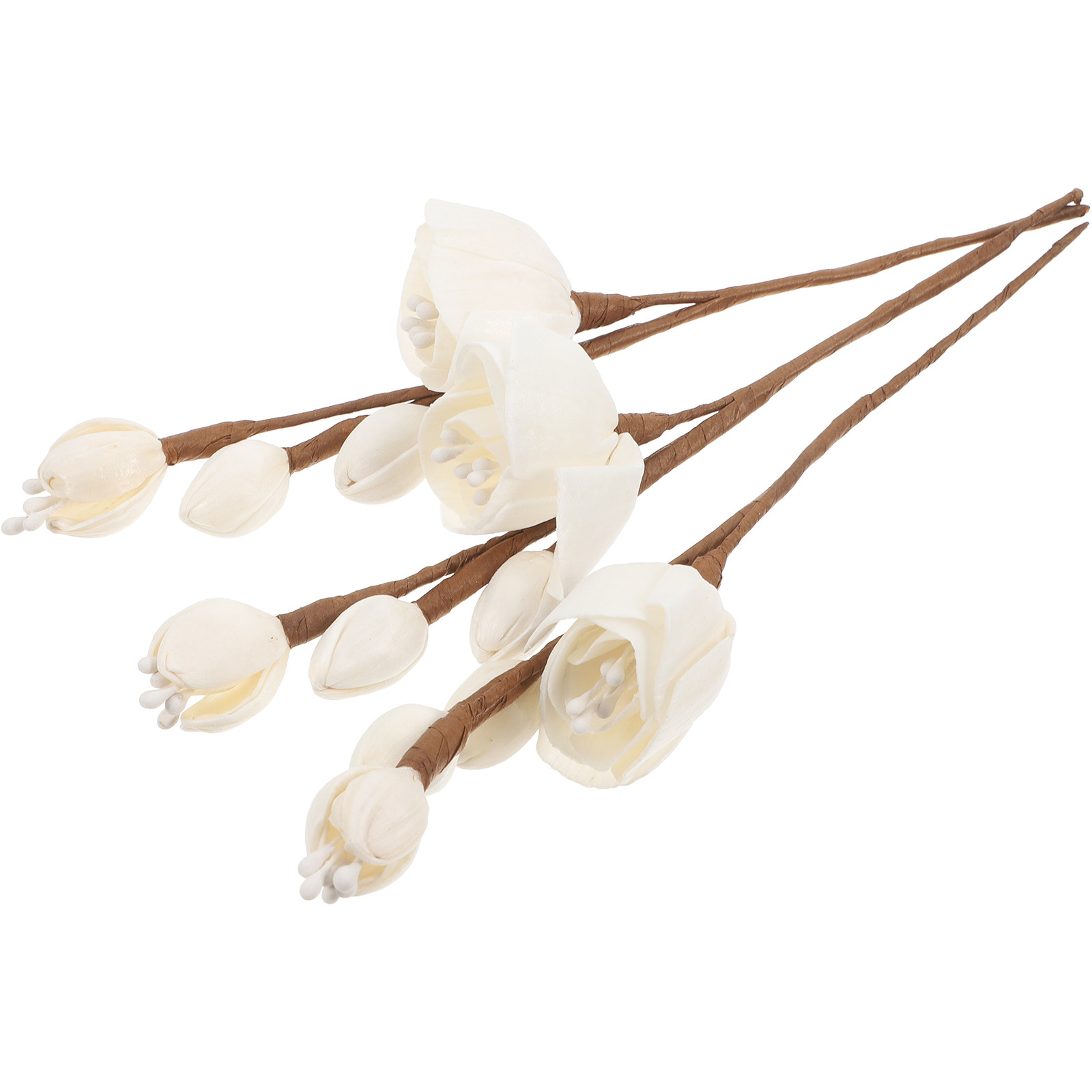 Home Office Head - 3 Stück Reispapier-Diffusorstäbchen, Mehrkopf-Pflaumenblüten-Aroma-Diffusor für Zuhause,