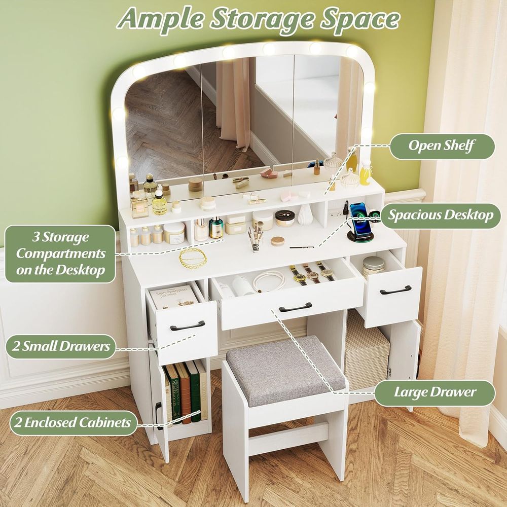 Großer Bogenförmiger Schminkti – Desk Charging Station Bewertung und Preis