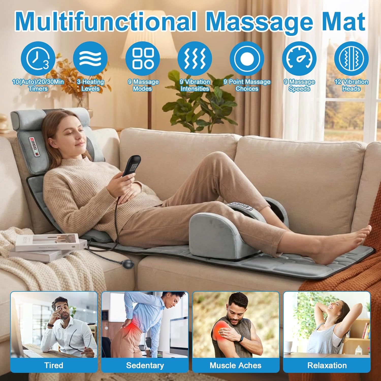 Ganzkörper-Massagematte mit Wä – Home Office Head Bewertung und Preis