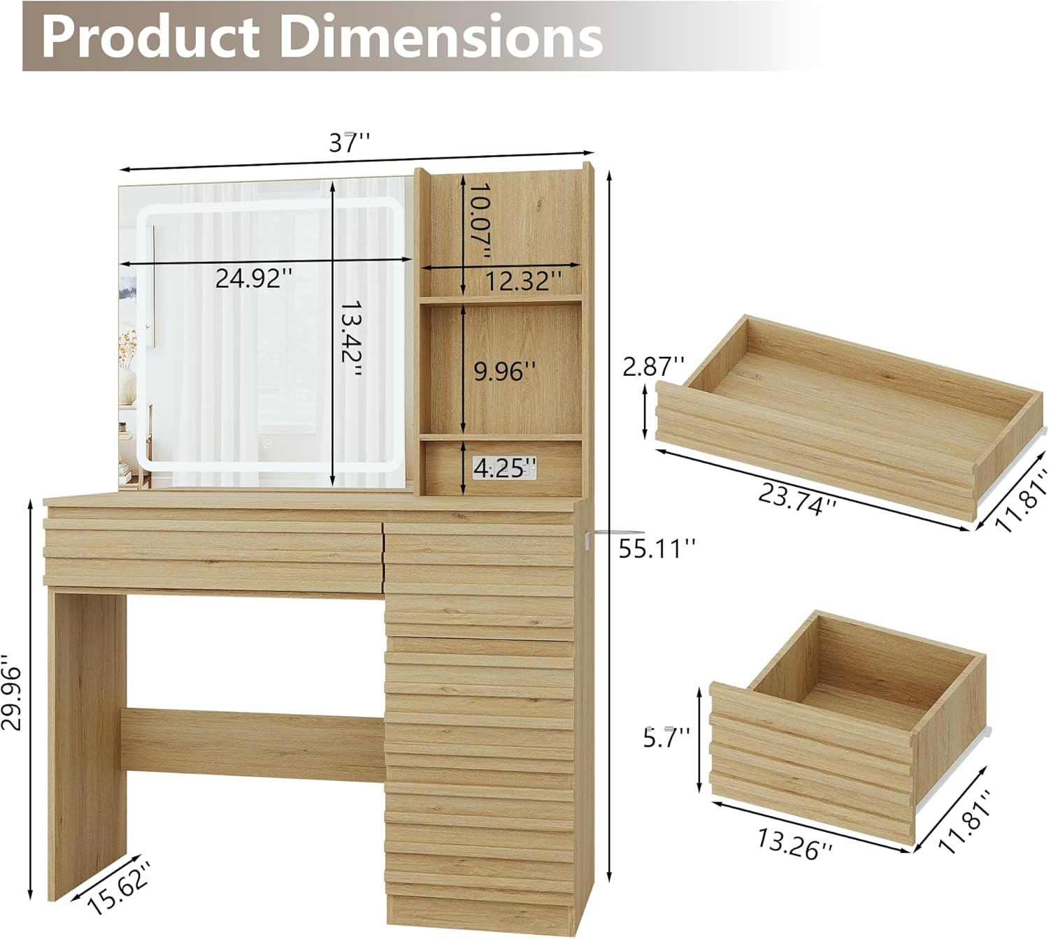 Schlafzimmer-Schminktisch-Set  – Desk Charging Station Bewertung und Preis