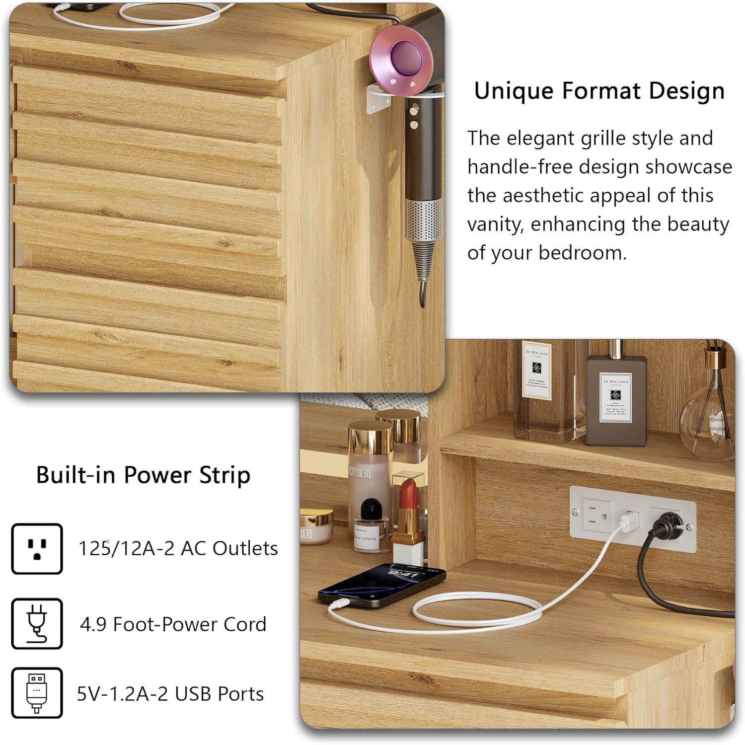 Schlafzimmer-Schminktisch-Set  – Desk Charging Station Bewertung und Preis
