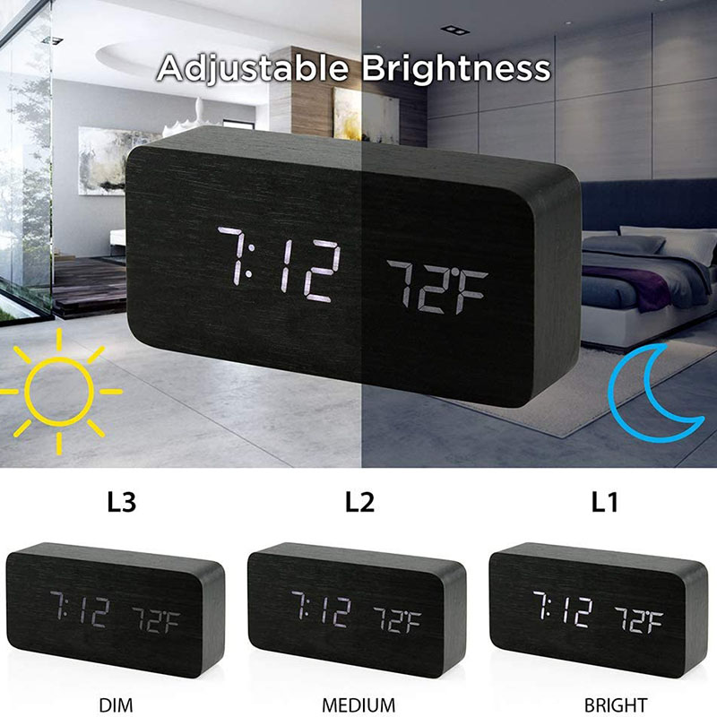 Digitaler Wecker aus Holz, LED – Led Desk Clock Bewertung und Preis