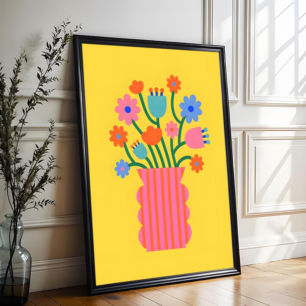 Rosa Blumenmarkt Vase Gemälde  – Home Office Marketing Bewertung und Preis