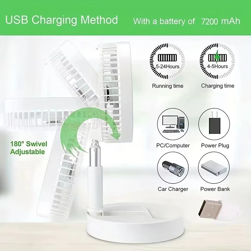 Einziehbarer Ventilator, tragb – Usb Desk Fan Bewertung und Preis