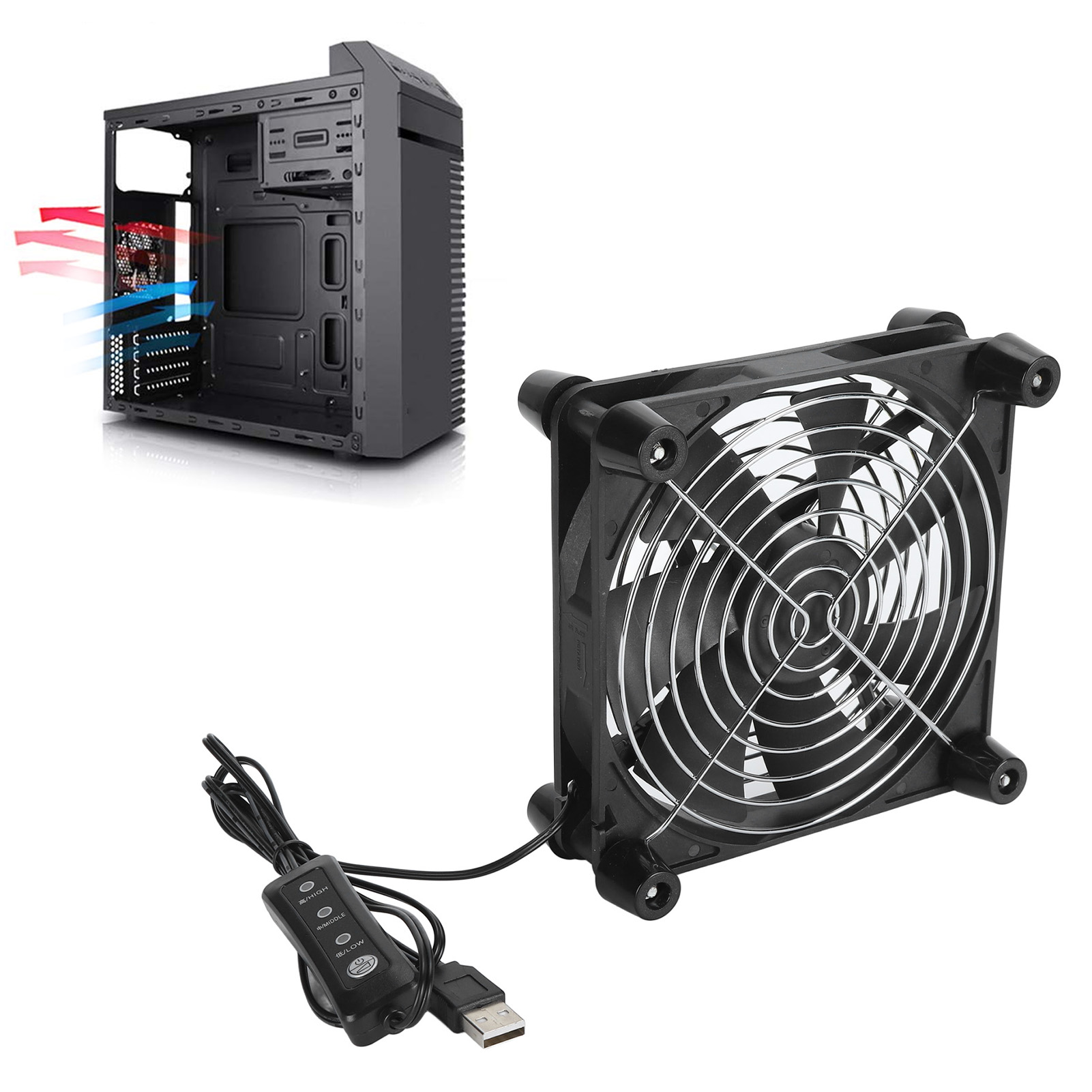 140 mm Computergehäuselüfter,  – Usb Desk Fan Bewertung und Preis