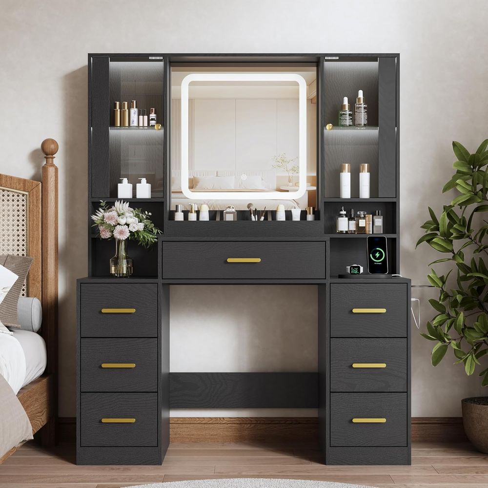 Schminktisch mit 7 Schubladen, – Desk Charging Station Bewertung und Preis