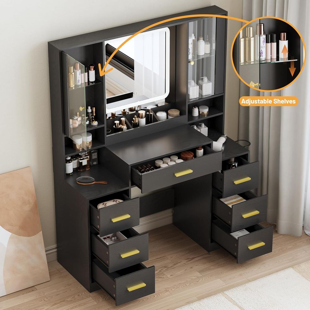 Schminktisch mit 7 Schubladen, – Desk Charging Station Bewertung und Preis