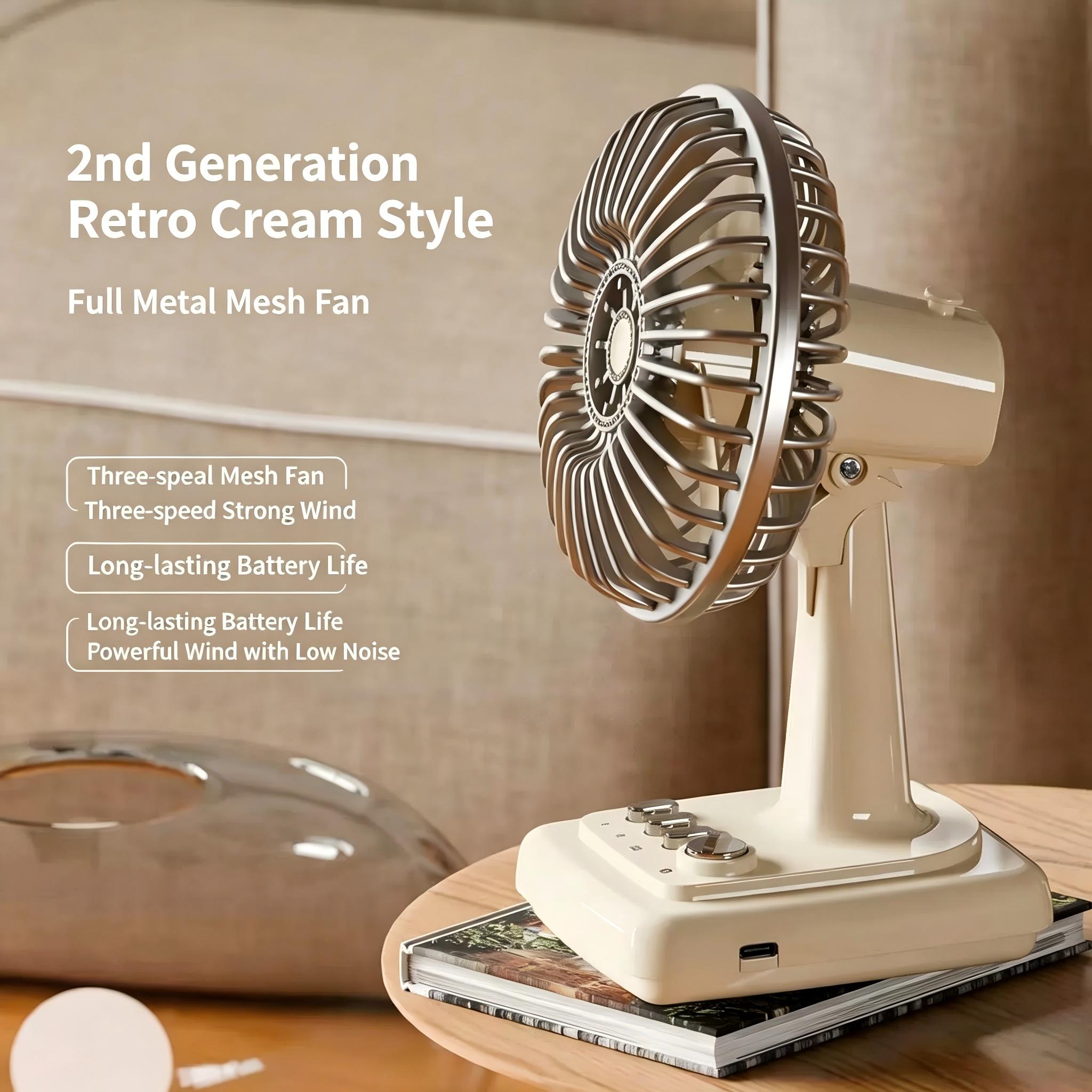 Retro-Legierungs-Tischventilat – Usb Desk Fan Bewertung und Preis